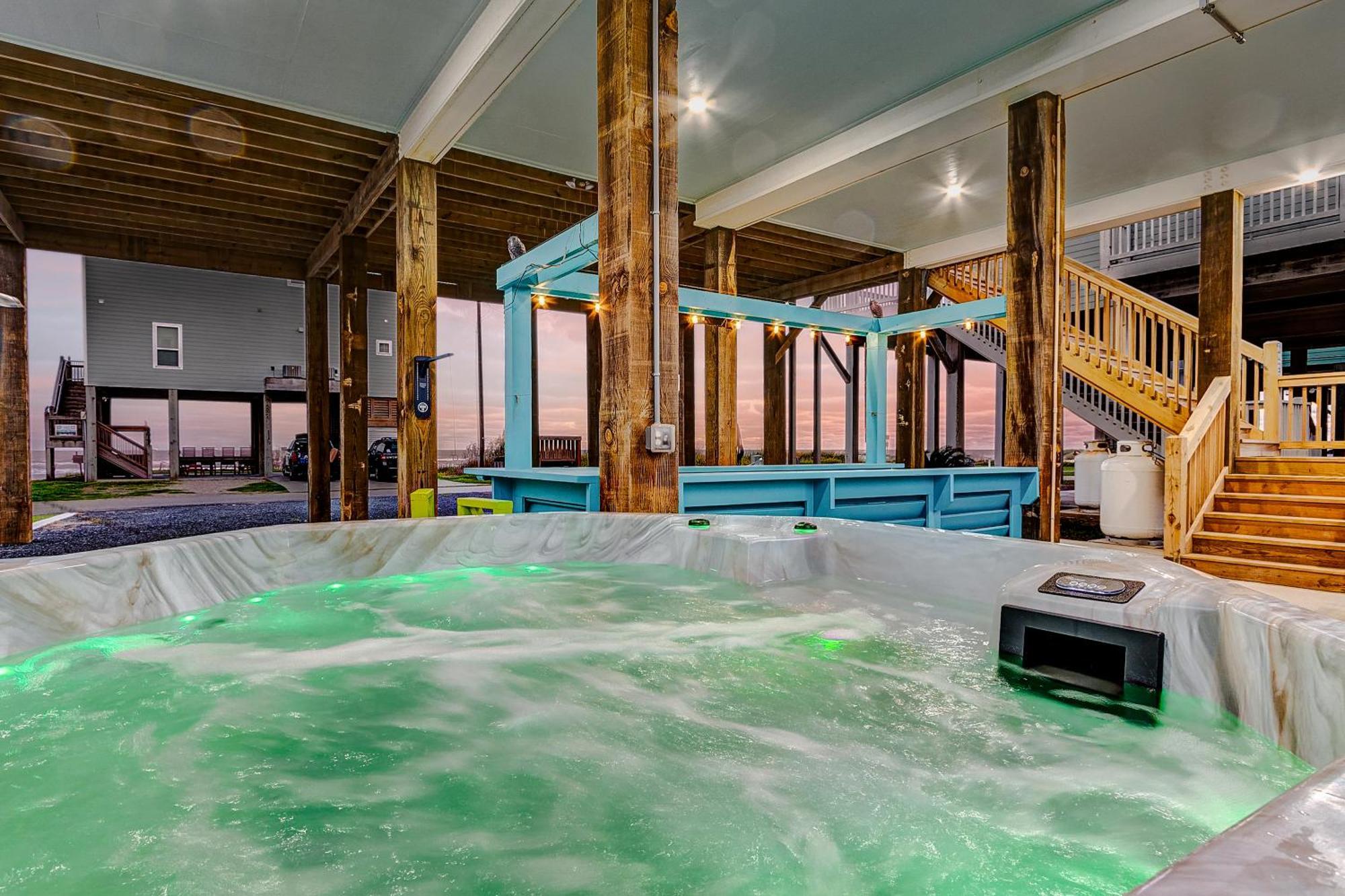 Beachfront - Hot Tub - Bbq - 14 Guests Bolivar Peninsula 外观 照片